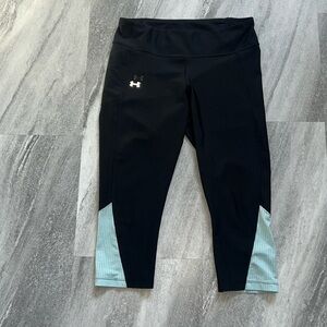 Black & Blue mesh Under Armour cropped leggings large